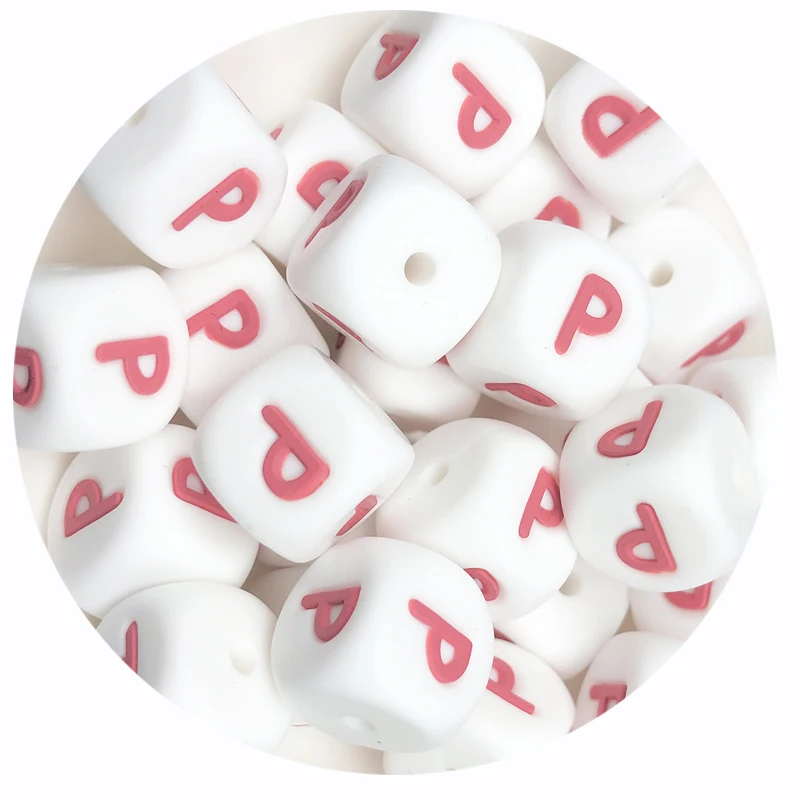 10 Stücke Neue 12mm Baby Silikon Buchstaben Perlen Schnuller Buchstaben Alphabet Perlen Kauen Zahnen Beißringe Pflege Dusche Geschenke BPA freies – Detail 19