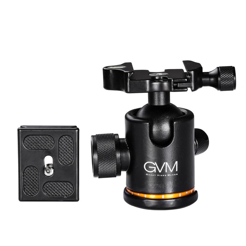 GVM Camera Slider Video Ball Head 360&deg; Rotation Panoramic Universal Ballhead 1/4 Screw for DSLR Camera Tripod Monopod