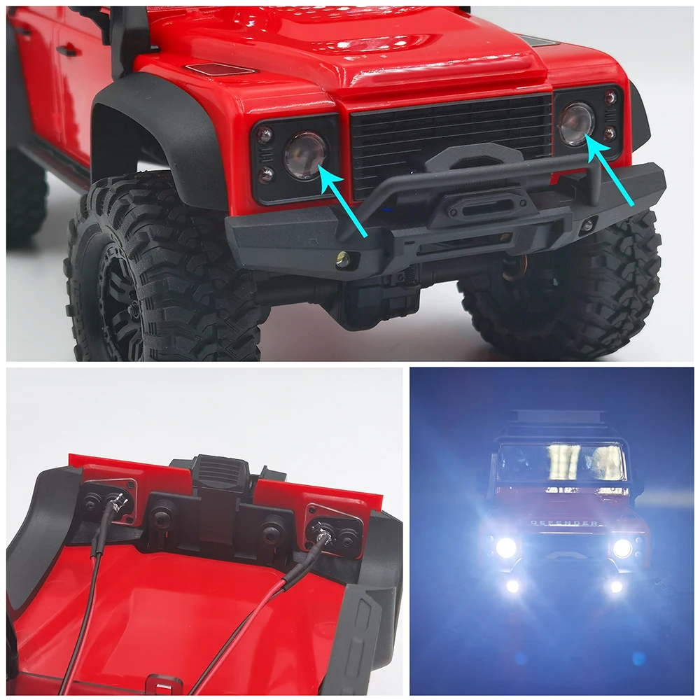 YEAHRUN ȭƮ Ʈ   ̵ LED  Ʈ, TRX4M   1/18 RC ũѷ ڵ  ǰ