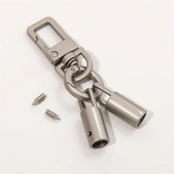 Rotatable Phone Lanyard DIY Kit with Snap Hooks and T Patch Strap (A - Matte Silver)