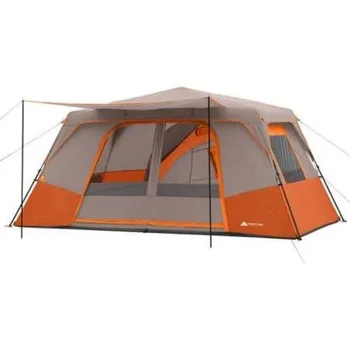 Ozark Trail 11 Person 3 Room 14' x 14' Instant Cabin Tent (Orange) 1