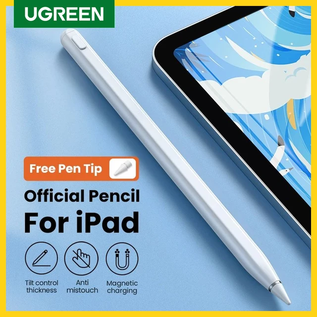 iPad Pencil, Palm Rejection & Tilt Drawing Active Stylus Pen for Apple iPad  Pro Air Mini (White)