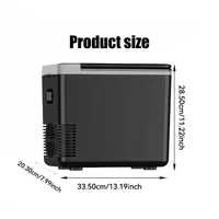 Портативный мини-холодильник 10 л для дома в автомобиле, 12 В/220 В, электрический охладитель с двойным питанием, теплее, холодильник с морозильной камерой для поездок в офисе — изображение 6