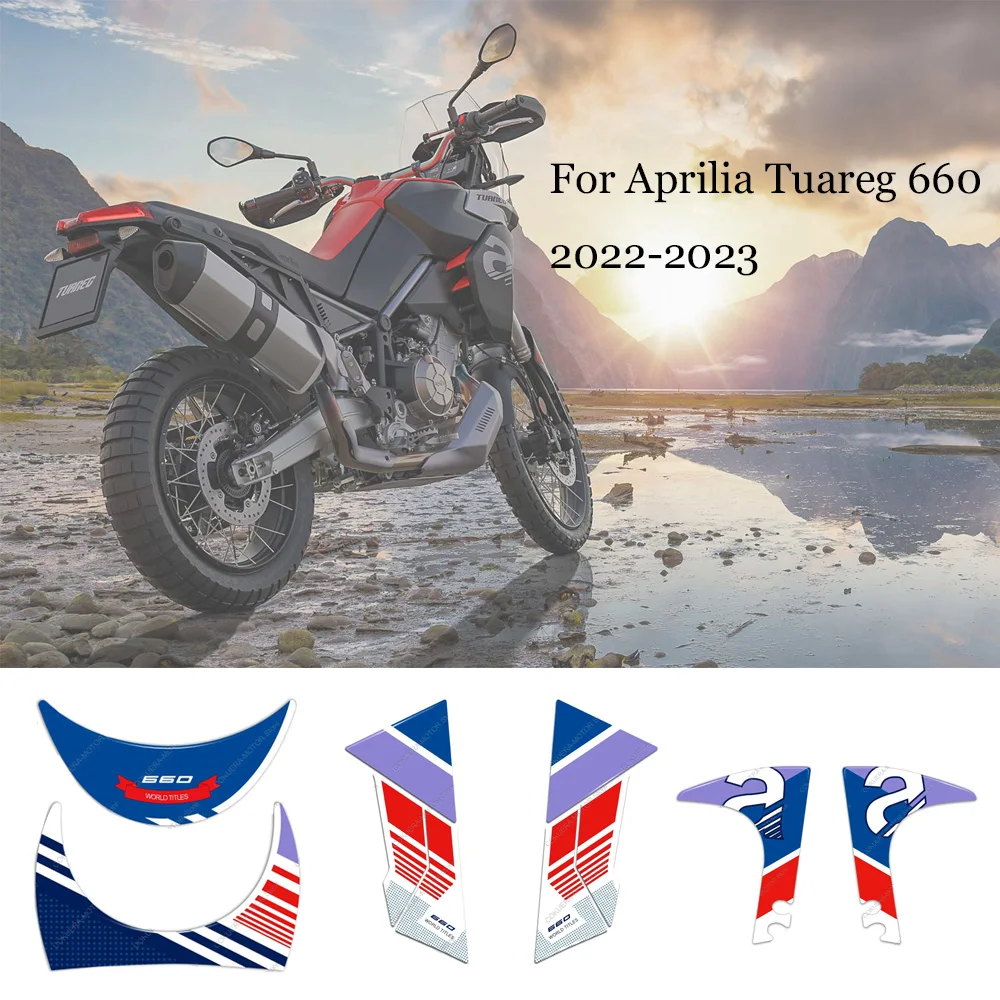 Adesivo Di Protezione Laterale Per Moto Per Aprilia Tuareg 660 2022-2023 Adesivo Di Protezione In Resina Epossidica 3D