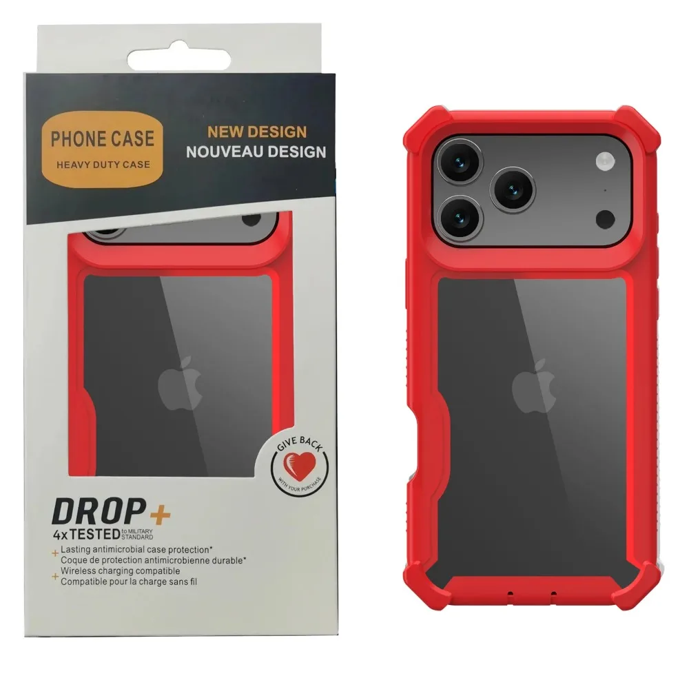 Enhanced Transparent Rugged Armor Soft Grip Protective Phone Case with Hybrid Bumper