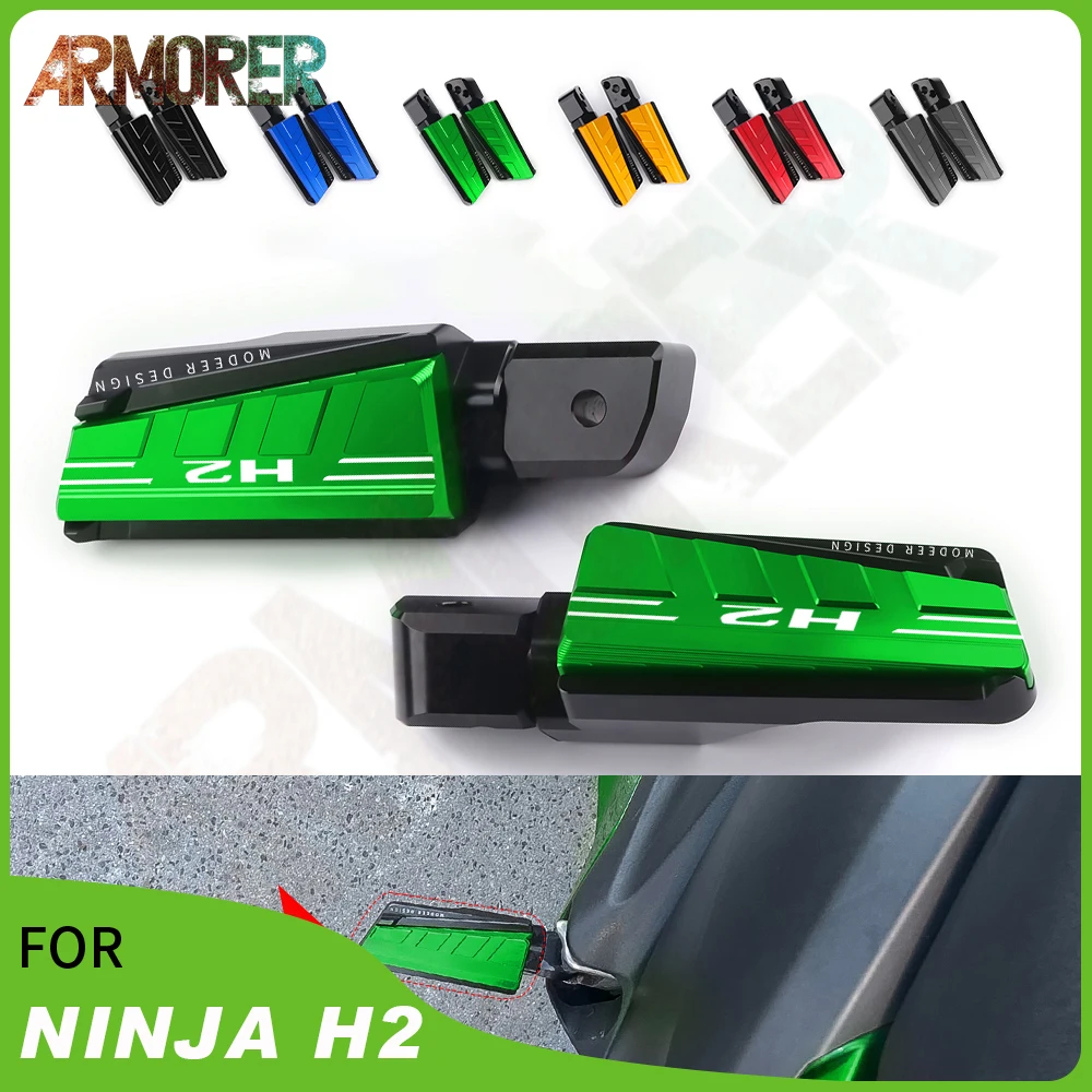 

For KAWASAKI NINJA H2 H2R H2R 2015 - 2018 2019 2020 2021 2022 Motorcycle Accessories Rear Foot Pegs Rests Passenger Footrests