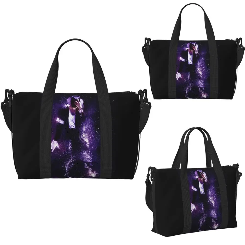 Michael Jackson Musicians Singers Dancers Beach Travel Bag Large Capacity Tote Bags for Sport Women Shopping Duffle Shoulder Bag