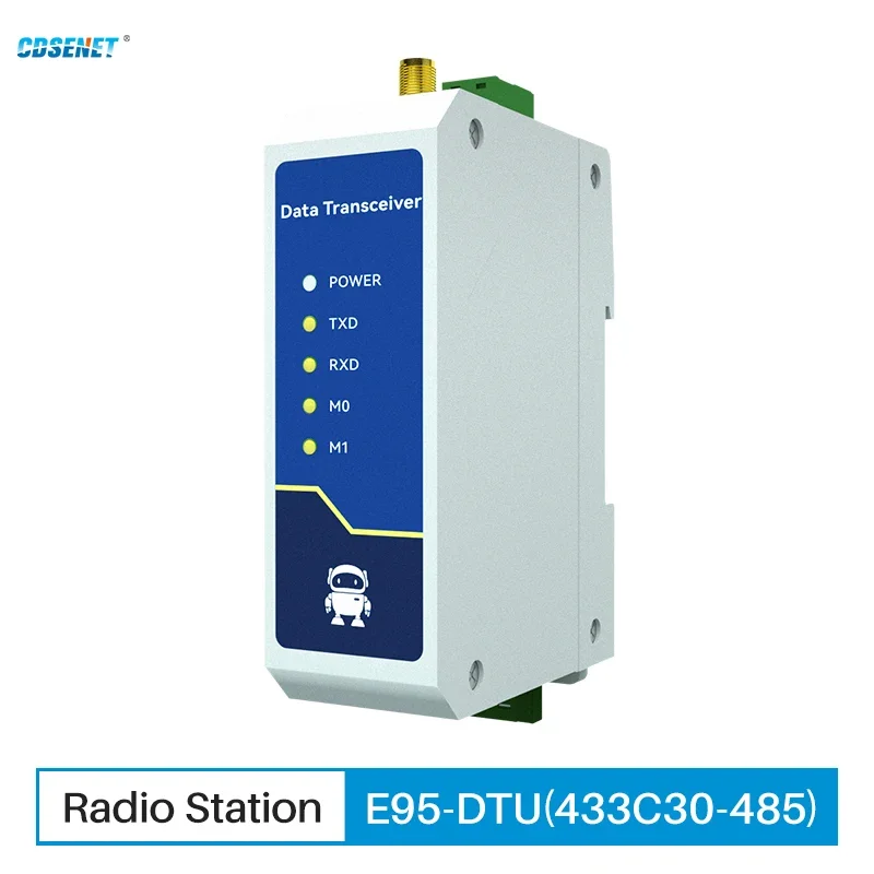 

LoRa 433MHz 30dBm 3KM Wireless Data Transeiver CDSENT E95-DTU(433C30-485) Modbus RS485 High-speed Continuous Transmission