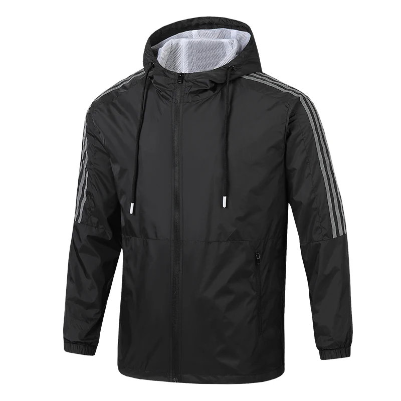 Waterproof Windbreaker Jacket Men's Couple Hooded Jacket Spring Thin Breathable Fluorescent Men's and Women's Style
