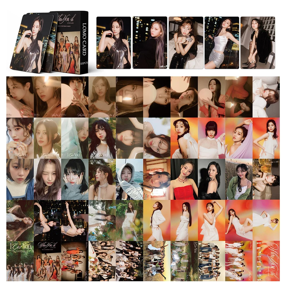 Lomo Cards 55pcs/set TWICE 4th ALBUM The Feels Photocard Fans Gift