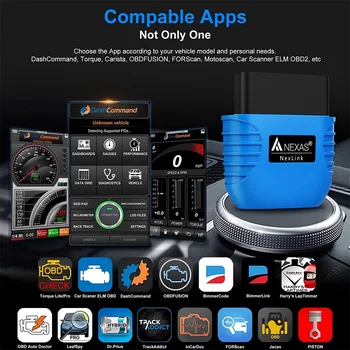 NEXAS Bluetooth 5 0 OBD2 EOBD Motorcycle Diagnostic Scanner for iOS Android Windows Fault Code