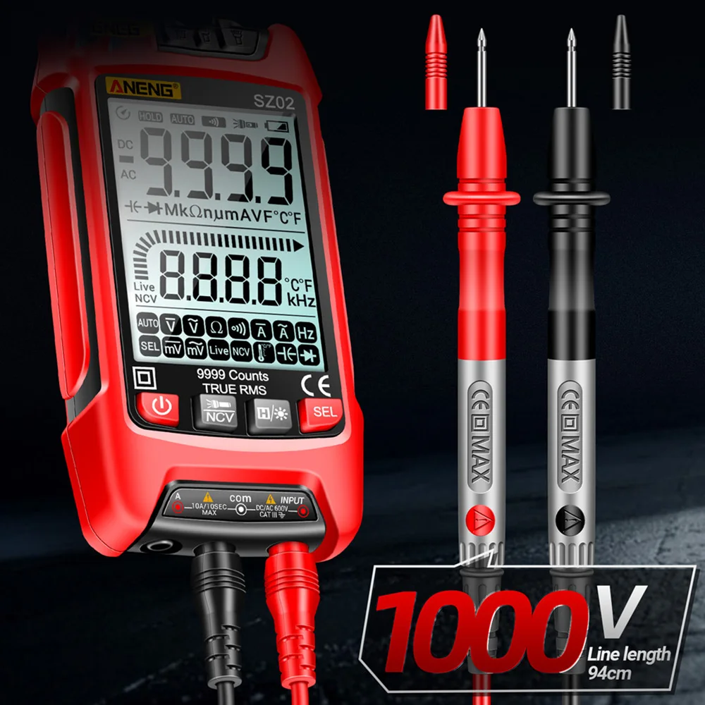 ANENG SZ01/SZ02 Diode Tester Professional Digital Multimeter True RMS Smart AC/DC Current Voltage Auto Range Multimetres Tools digital multimeter
