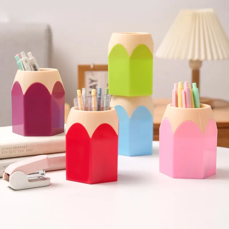 Creative Cute Pen Holder Multifunctional Children's Desktop Large Capacity Stationery Pencil Storage Box Organizer pen holder pen and brush holder desk organizer desk storage rack pencil case