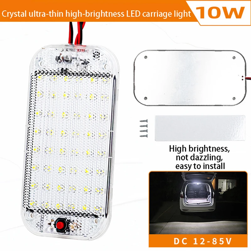 48 Led Panel Light Car Interior Lampada Da Lettura Luci Cabina Ad Alta Luminosità Per Van Truck Rv Boat Camper Lights Strip 12V-24V