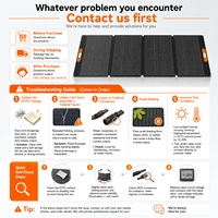 Panneaux solaires pliables 200W, kit complet de panneau de charge solaire portable, station d'alimentation pour le tourisme et le camping en extérieur 6