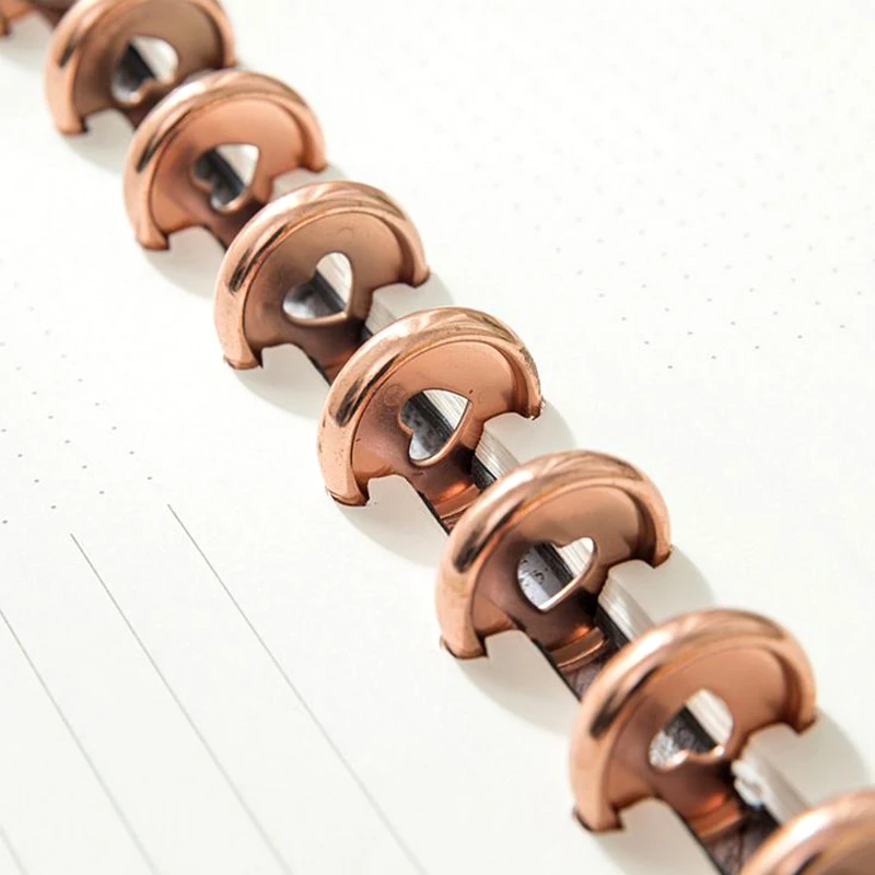 10pcs 23mm Heart Notebook Mushroom Hole Binder Ring Button Notepad Plastic Loose Leaf Coil Foldable Disc Buckle Office Supplies