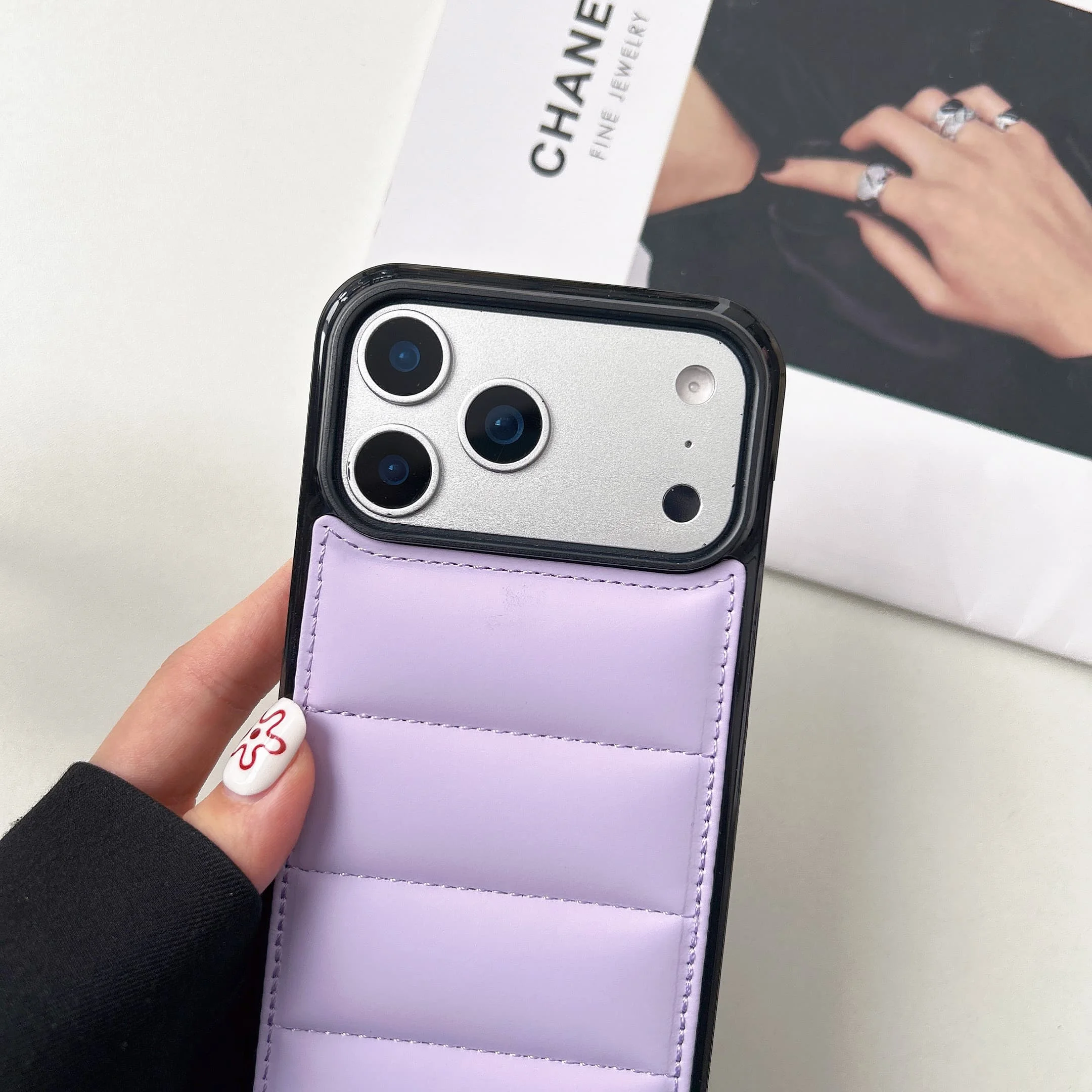 3D Puffer Winter Soft Touch Phone Case - Cotton Filled Cover Shell