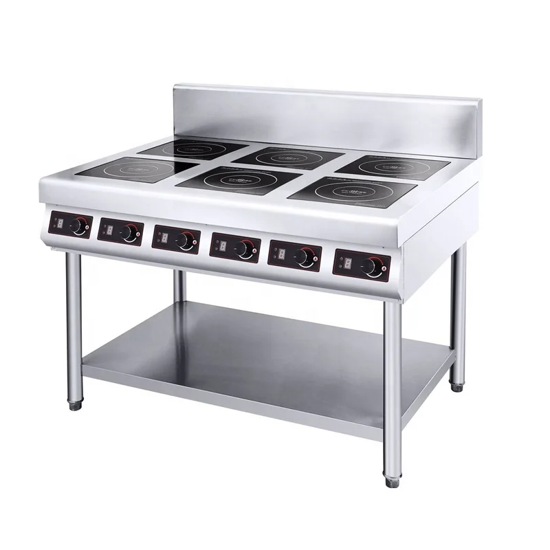 6*2.5/3.5kw Commercial Freestanding Stainless Steel Electric 6-Burner Induction Cooking Stove Cooker