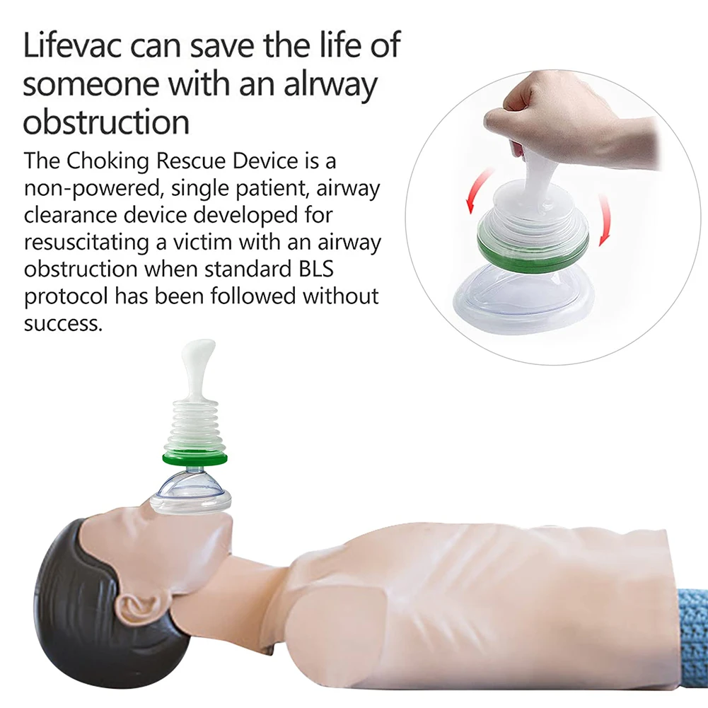 Choking Rescue Kits First Aid Mask First Aid Kit First Aid Kit Anti Suffocation Choking Emergency Device for Adult Children CPR First Aid Breathing Mask Cardiopulmonary Trainer