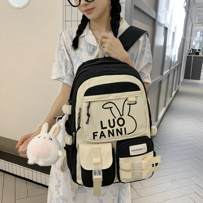 

High Shool Girls Bagpack Fashion Waterproof Cute Student Bookbag College Laptop Backpack Women Kawaii Travel Mochila