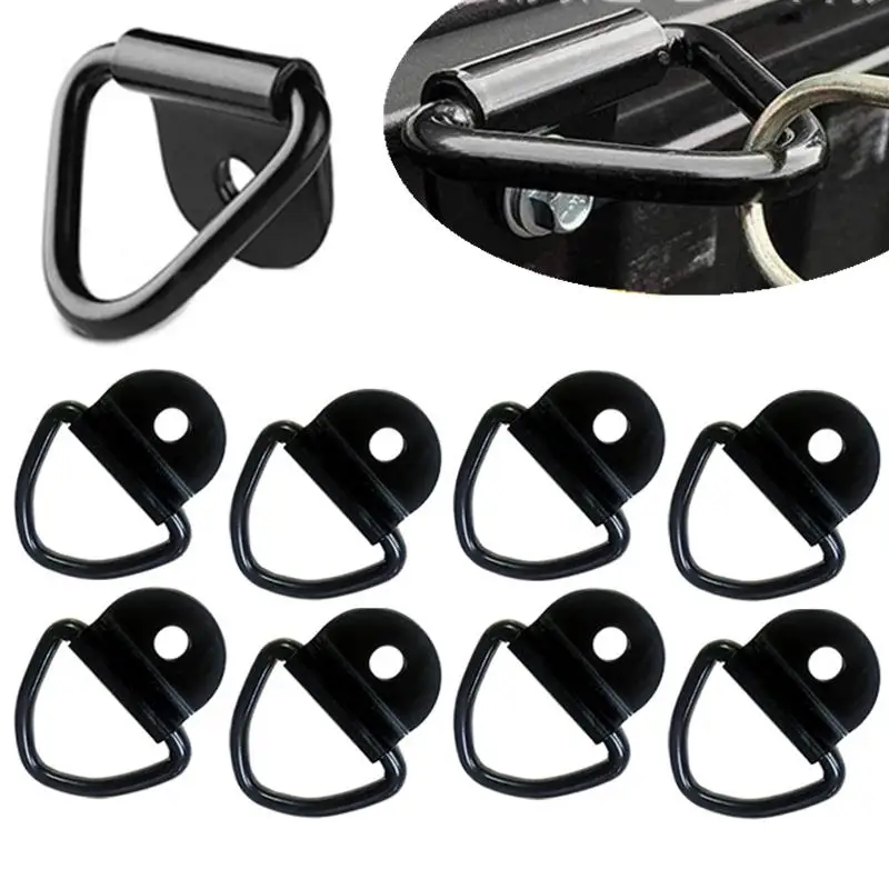 4/8PCS Heavy Duty Truck Bed Tie Down Anchors Rings Trailers Hook Cargo Bolt on V Shape Ring Pickups Rail Accessories anchor lashing ring