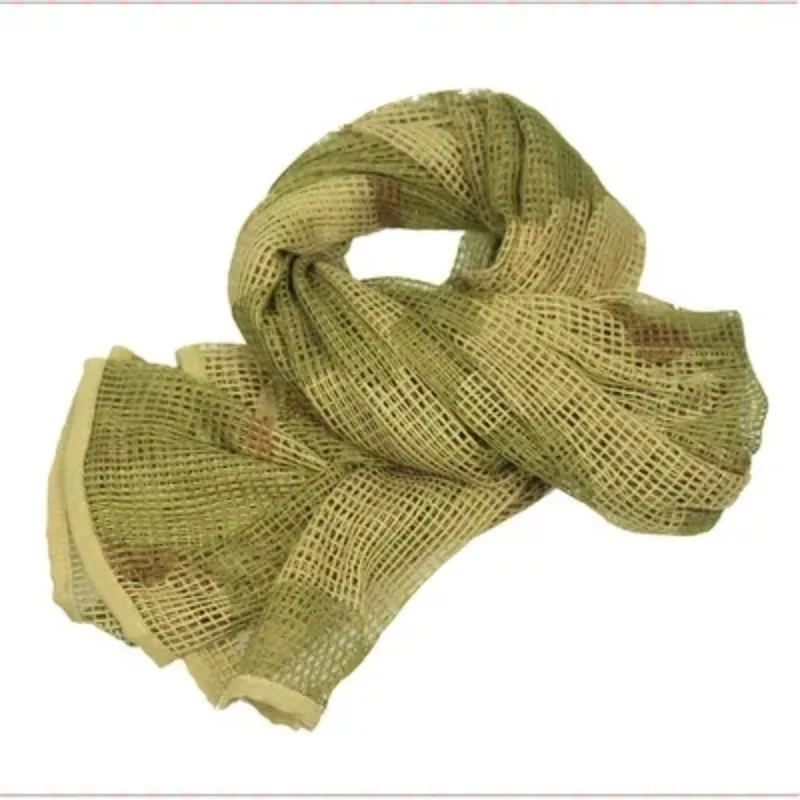Long Camo Scarf Bib Multi-purpose Camouflage Breathable Mesh Scarf Hiding Decorative Magic Turban Outdoor Riding