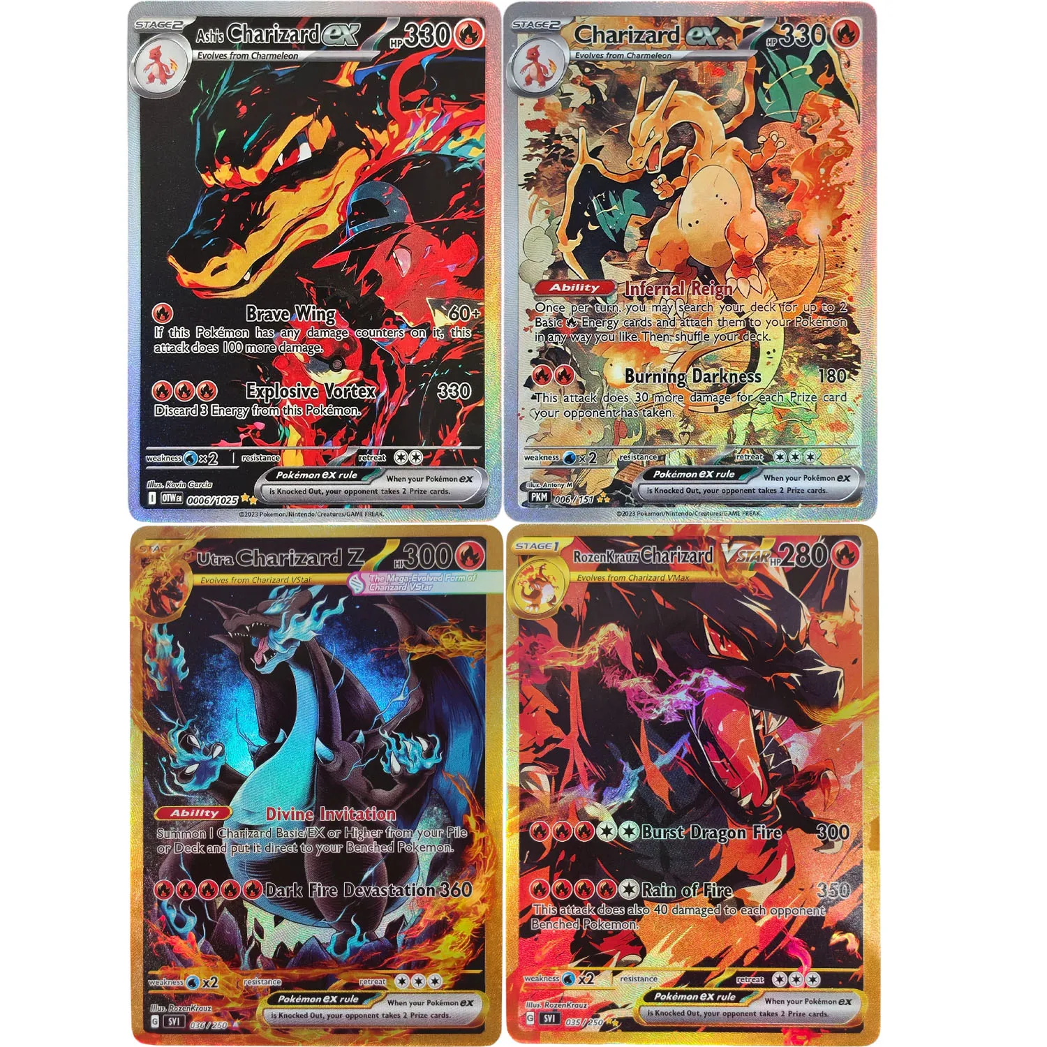 Handcrafted Charizard EX Premium Anime Collectible Card Toy