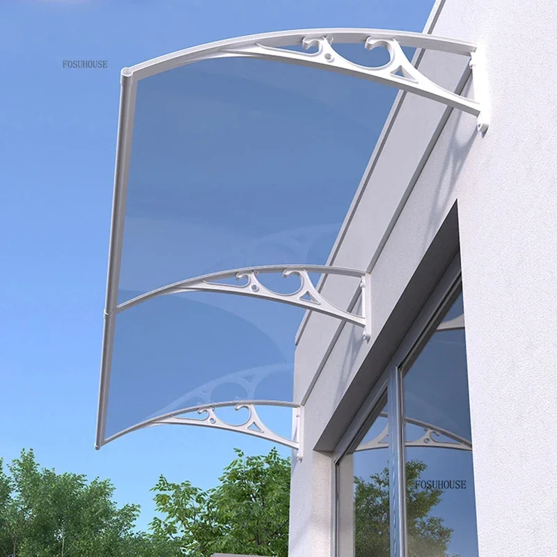 New Aluminum Alloy Awning for Courtyard Modern Transparent Silent Awnings Simple Household Outdoor Waterproof Awning for Balcony