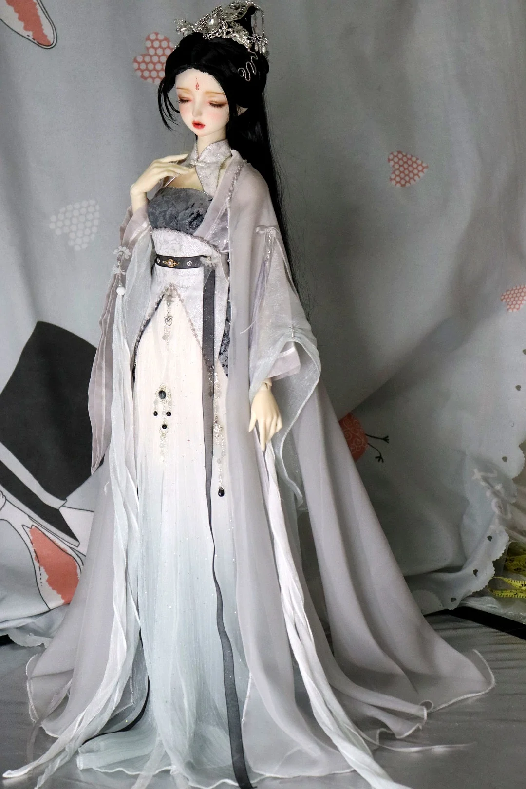 超可爱の WY197 BJD 1 3 中華風 人形 ドール ウィッグ カツラ 2色