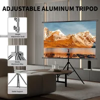 72-inch projection screen with stand, 16:9 aspect ratio, foldable and wrinkle-resistant, washable, portable, suitable for indoor