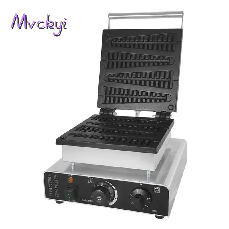 Mvckyi 4 Pcs Commercial Lolly Waffle Maker Custom Plate big size Dutch