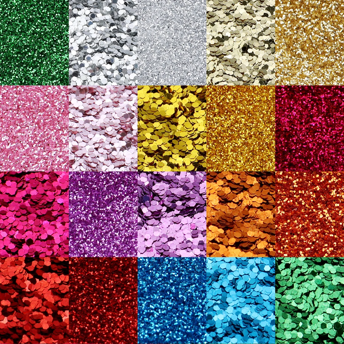 Vibrant Glitter Sprinkles for Creative DIY Makeup and Nail Art