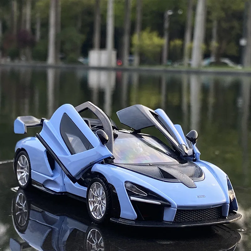 Siku McLaren Senna Toy Car - Light Blue, Die-Cast Metal & Plastic, Scale Model For Kids 3+