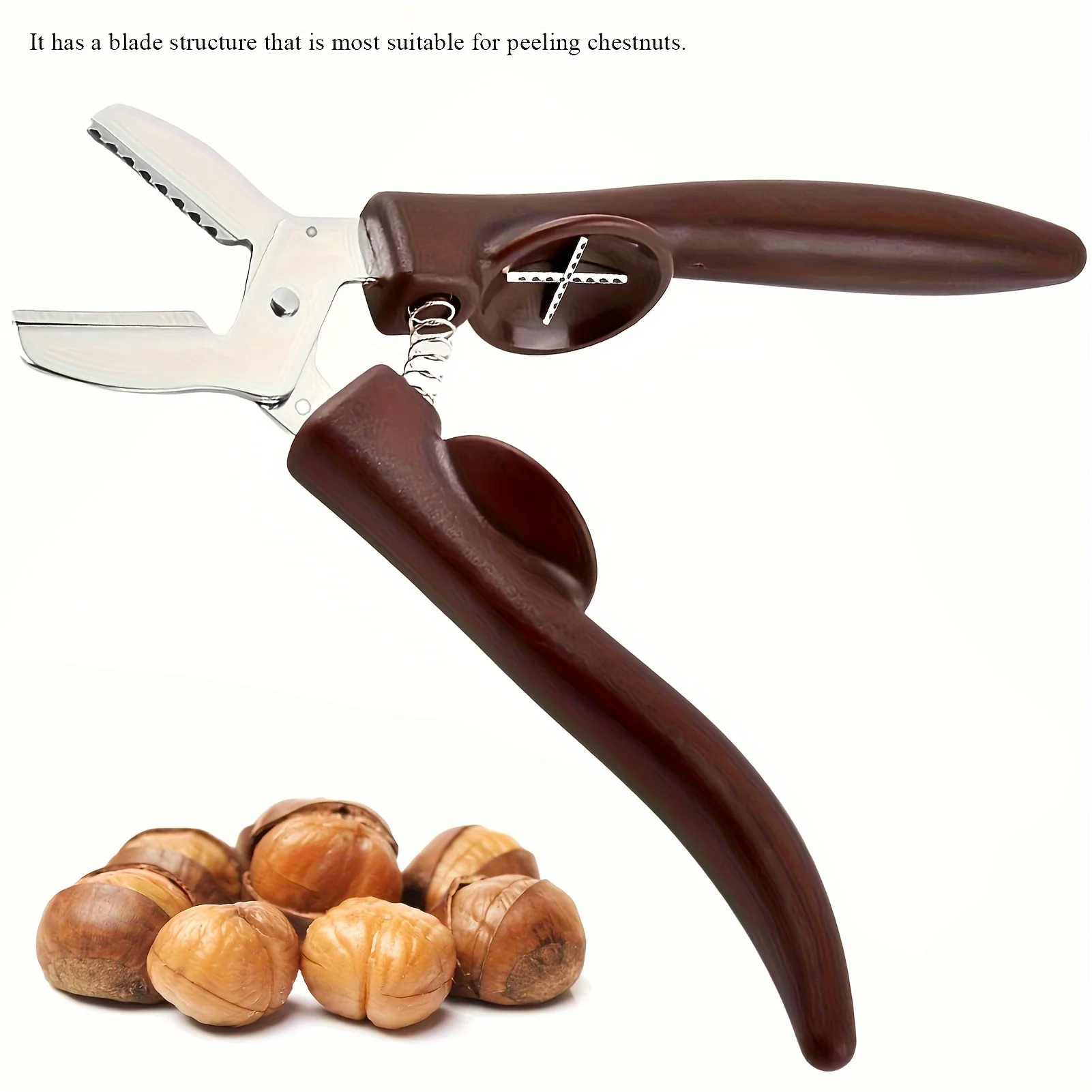 1pc Stainless Steel Chestnut Clip Multifunctional Walnut Plier Chestnut Cut Scissors Walnuts Nuts Opener Clip Kitchen Gadgets