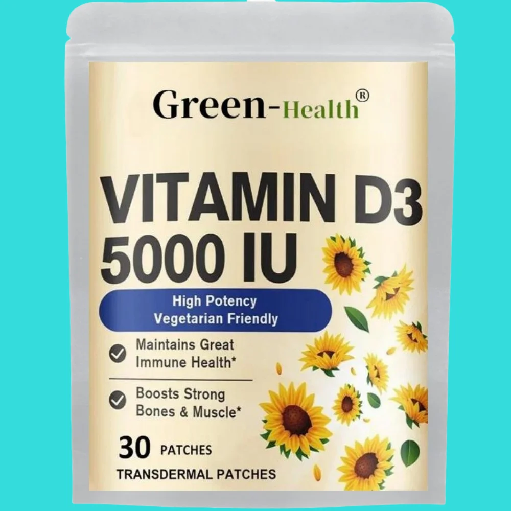 Vitamin D3 Transdermal Patches for Supporting Cardiovascular Health Strong Bones & Muscle Function 30 Patches