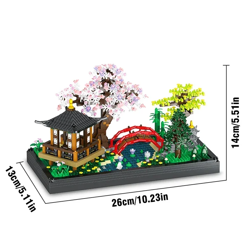 DIY Zen Realm Garden Building Blocks Creative Bonsai Tree Streetview Courtyard Potted Bouquet Assembled Brick Kid Toy_voghion.com