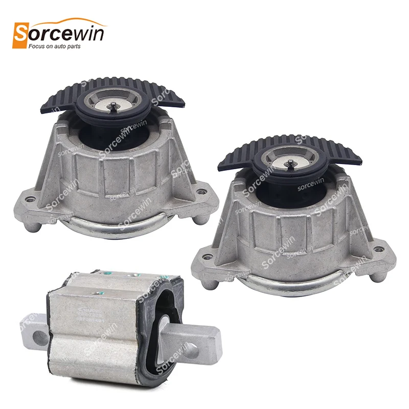 3PCS For Mercedes Benz W204 W212 E350 Auto Parts Gearbox Support Motor Engine Mount 2042404317