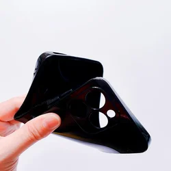 Black Silicone TPU Phone Case - Transparent Protective Shell for Blackview Shark 8 (Black)