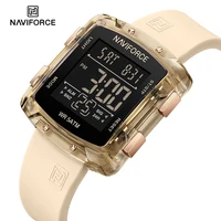 NAVIFORCE Women Sports LCD Watches Digital Waterproof Clocks Silicone Strap Luminous Electronc Women's Wristwatches Montre Femme