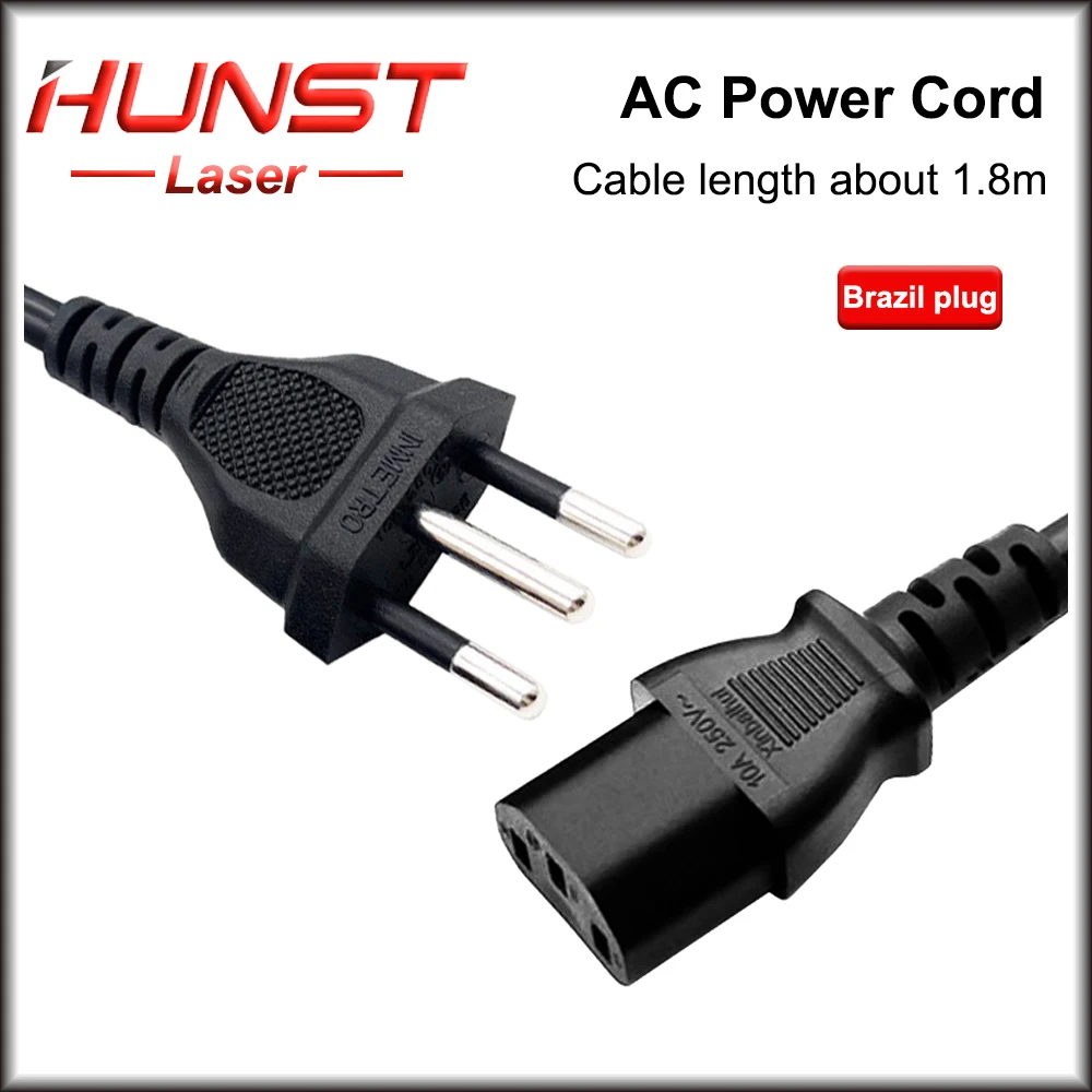 HUNST Universal Black Power Cord, 1.8 Meters