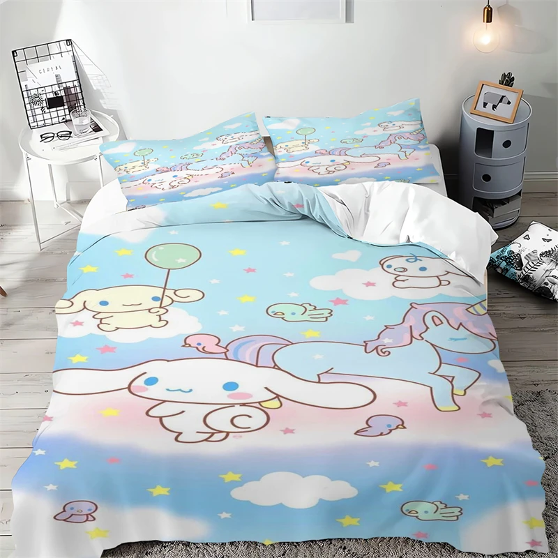 Description Picture 5 of itemKuromi Duvet Cover Multi-piece Set for Children and Adults Gifts Single Double Bed Multi-size Room Decoration Bedding Set