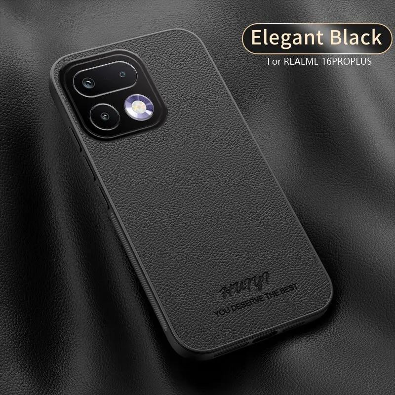 Luxury Leather Magnetic Cover for Realme 16 Pro+ – Business Matte Protective Case