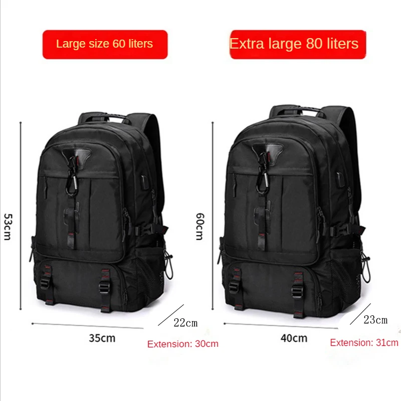 Mochila De Gran Capacidad De 80l, Mochilas De Equipaje De Lona  Multifunción, Bolsa De Viaje Para Hombre, Bolsa De Montañismo, Mode de  Mujer