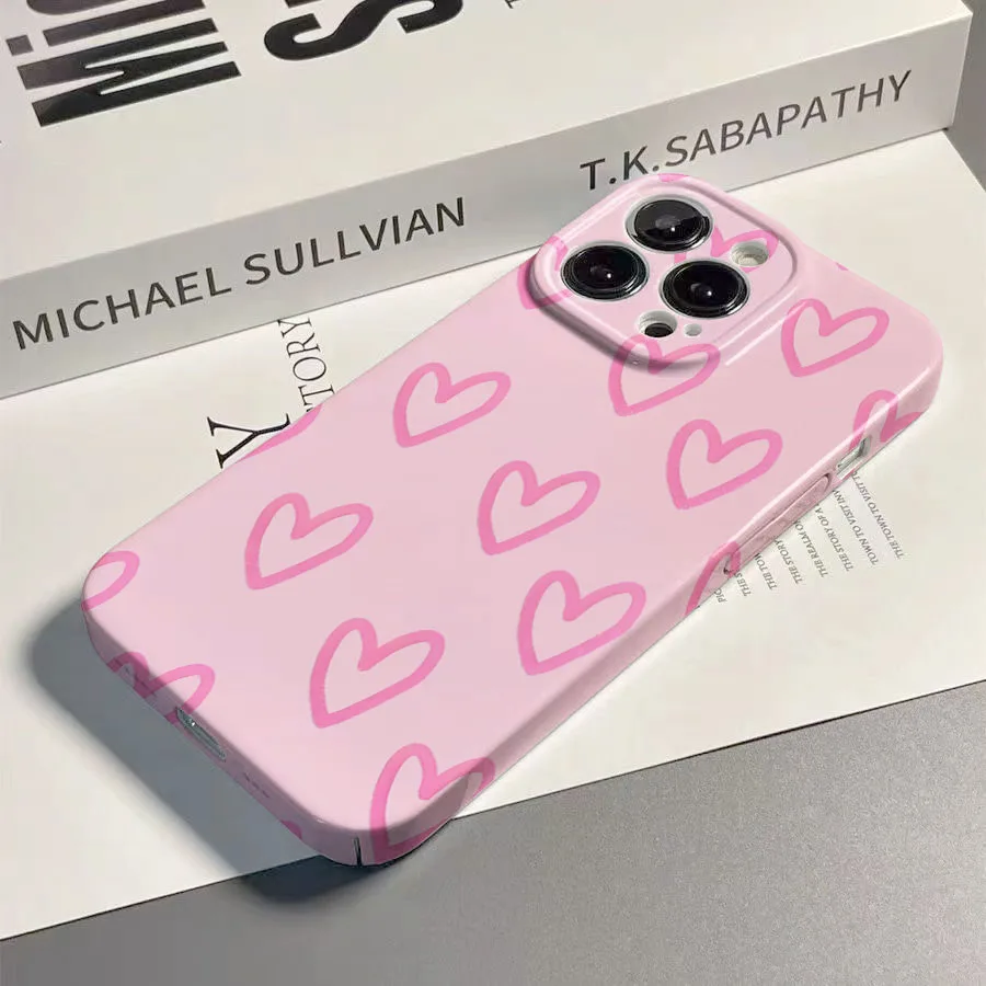 Hard Plastic Love Heart Phone Case - Durable Protective Cover