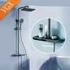 VGX Thermostatic Shower System Set Smart Digital Bathroom Shower Faucet Set Temperature Display Rainlfall Bathroom Shower Set 1
