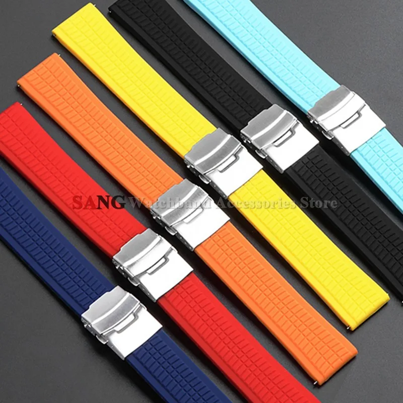 Silicone Sport Watch Strap - Soft Rubber Wristband