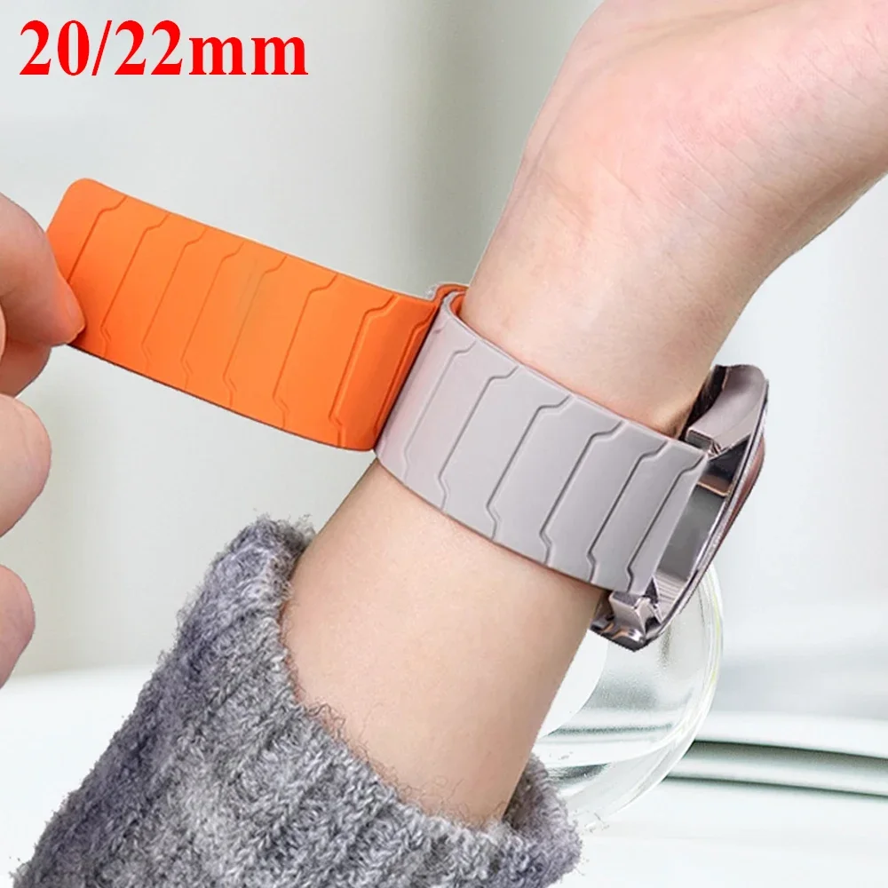 Magnetic Silicone Loop Strap – Premium 22mm/20mm Band