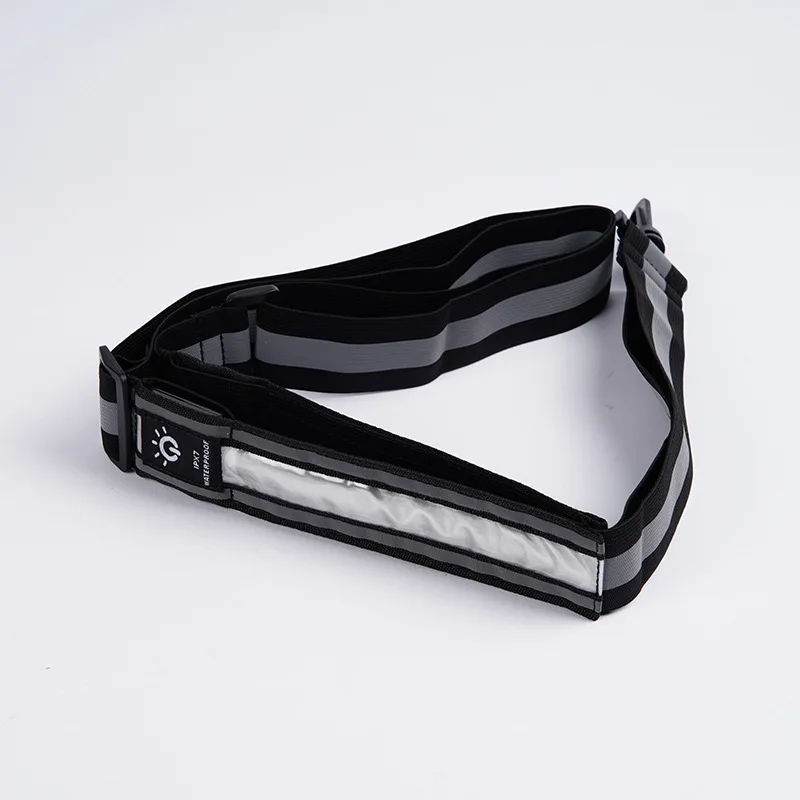USB 충전식 반사 워킹 기어 고시인성 LED 반사 벨트 LED 벨트 새시 조절 가능 반사 밴드