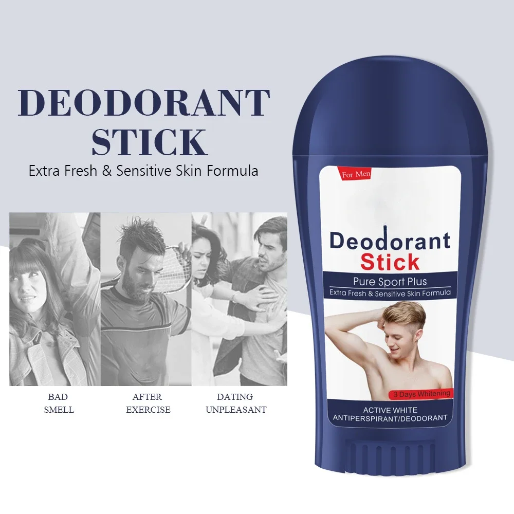50ML Deodorant for Men Deodorant Stick Antiperspirant Stick Fragrance Sweat Underarm Removal Spirits Tool CC