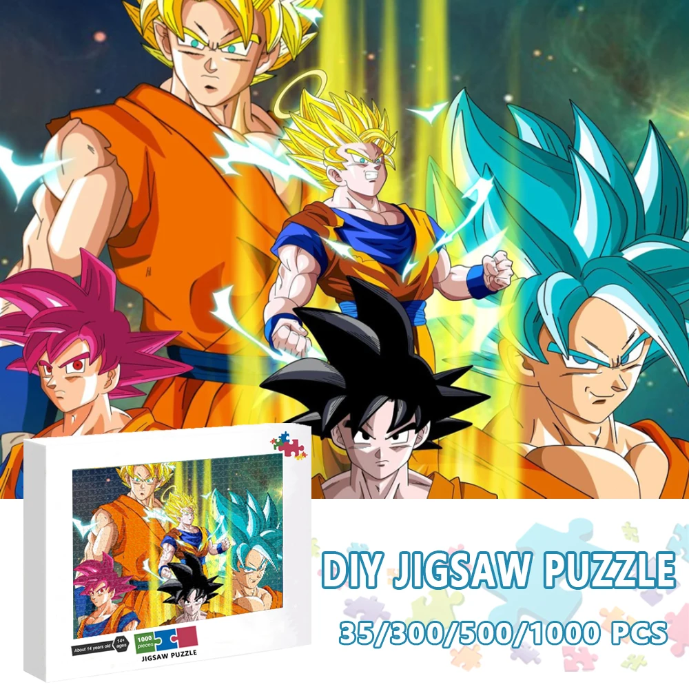 

Dragon Ball Jigsaw Puzzle Wood Puzzle Super Saiyan Son Goku 1000 Piece Puzzles for Adults Family Gifts Kid Educational Toys
